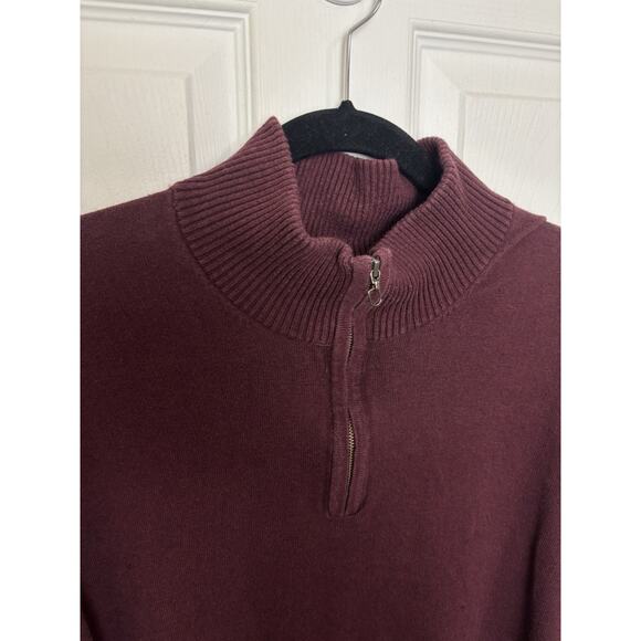 Eddie Bauer Men’s Merino Wool Blend Quarter Zip Sweater Size 2XL Henley Casual - Picture 5 of 7